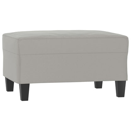Footstool Light Gray 27.6"x21.7"x16.1" Microfiber Fabric