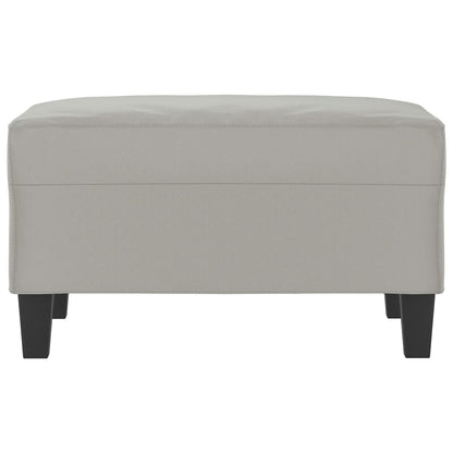 Footstool Light Gray 27.6"x21.7"x16.1" Microfiber Fabric
