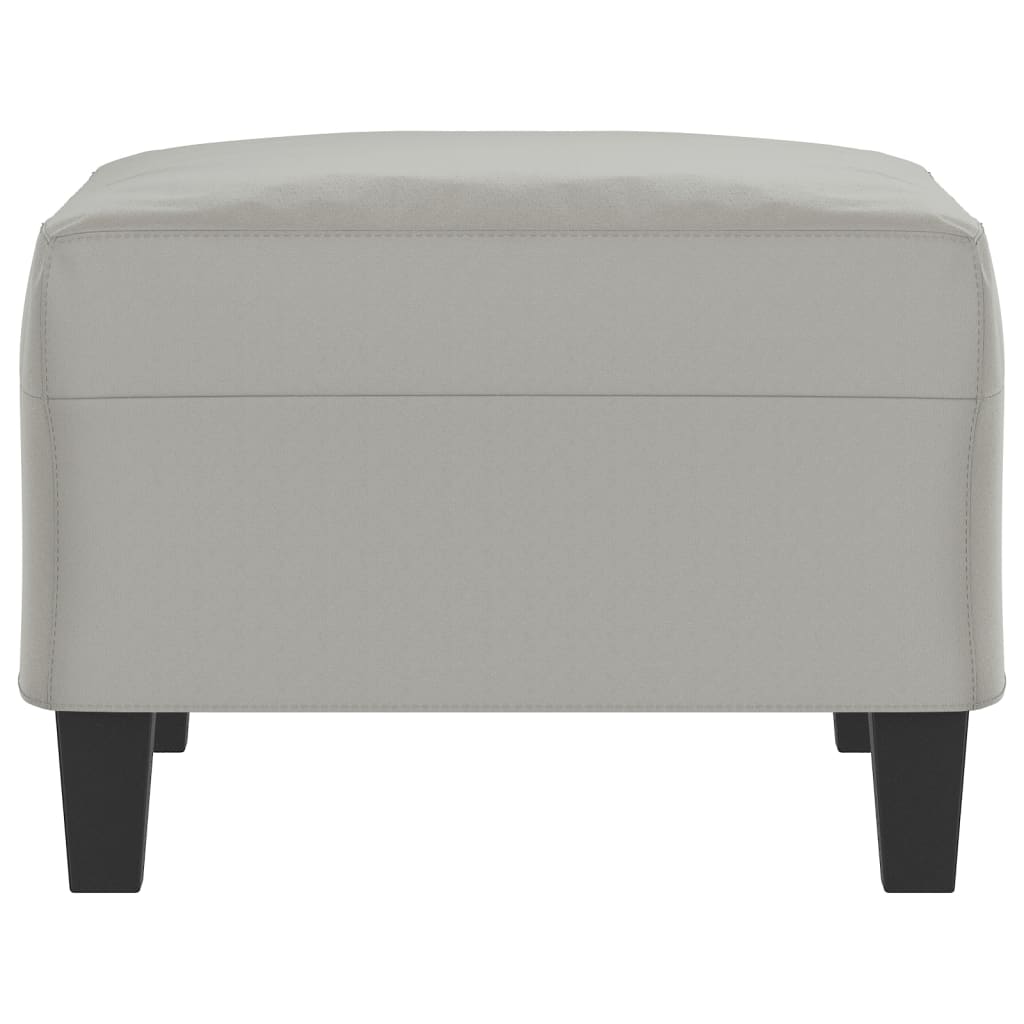 Footstool Light Gray 27.6"x21.7"x16.1" Microfiber Fabric