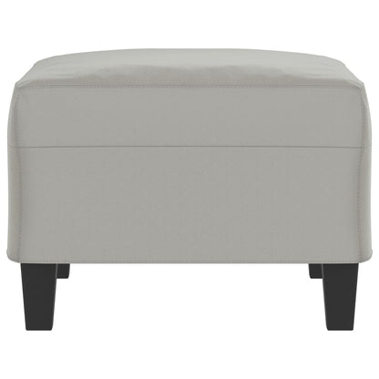 Footstool Light Gray 27.6"x21.7"x16.1" Microfiber Fabric