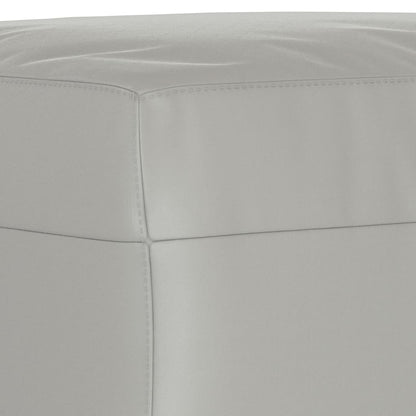 Footstool Light Gray 27.6"x21.7"x16.1" Microfiber Fabric
