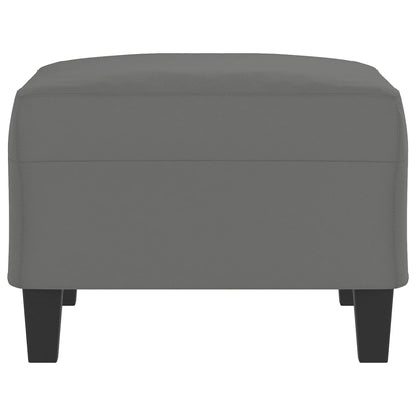 Footstool Dark Gray 27.6"x21.7"x16.1" Microfiber Fabric