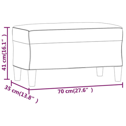 Bench Light Gray 27.6"x13.8"x16.1" Fabric