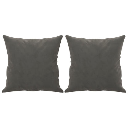 Throw Pillows 2 pcs Dark Gray 15.7"x15.7" Velvet