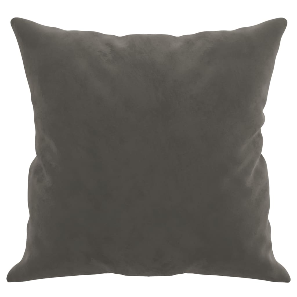 Throw Pillows 2 pcs Dark Gray 15.7"x15.7" Velvet