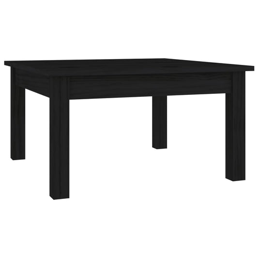 Coffee Table Black 55x55x30 cm Solid Wood Pine