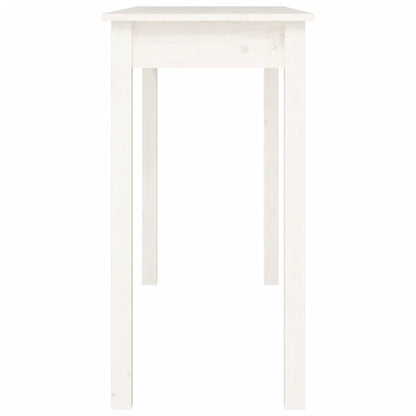 Console Table White 110x40x75 cm Solid Wood Pine