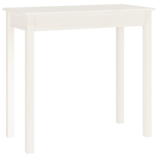 Console Table White 80x40x75 cm Solid Wood Pine