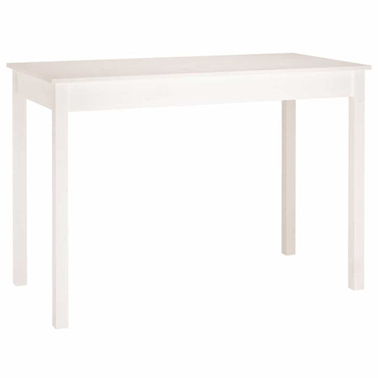 Dining Table White 110x55x75 cm Solid Wood Pine