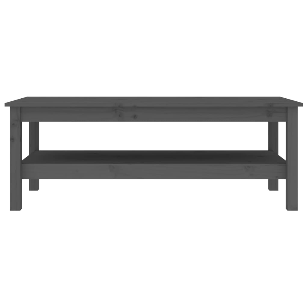 Coffee Table Grey 110x50x40 cm Solid Wood Pine