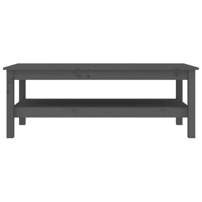 Coffee Table Grey 110x50x40 cm Solid Wood Pine