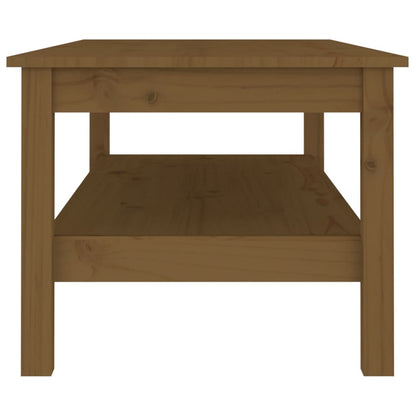 Coffee Table Honey Brown 110x50x40 cm Solid Wood Pine