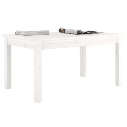 Coffee Table White 80x50x40 cm Solid Wood Pine