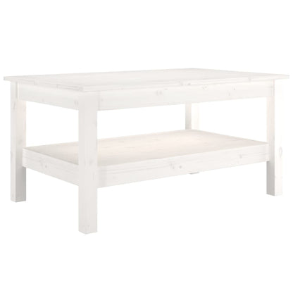 Coffee Table White 80x50x40 cm Solid Wood Pine