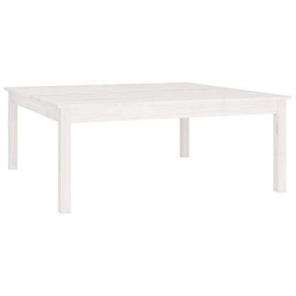 Coffee Table White 100x100x40 cm Solid Wood Pine