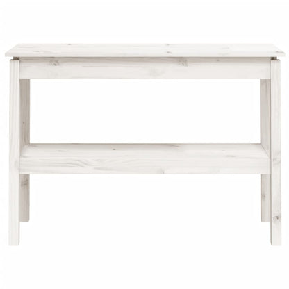 Console Table White 110x40x75 cm Solid Wood Pine