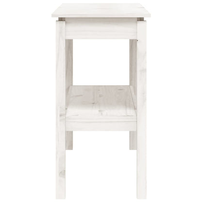 Console Table White 110x40x75 cm Solid Wood Pine