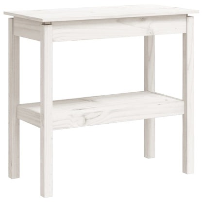 Console Table White 80x40x75 cm Solid Wood Pine