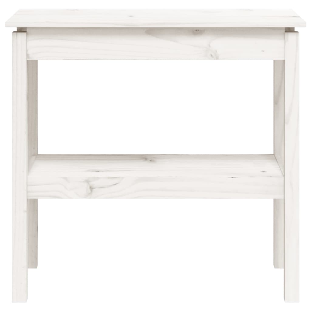 Console Table White 80x40x75 cm Solid Wood Pine