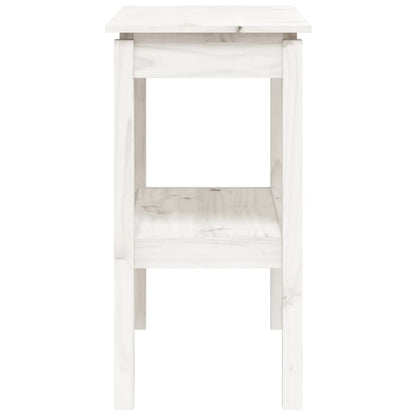 Console Table White 80x40x75 cm Solid Wood Pine