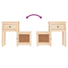 Bedside Cabinet 79.5x38x65.5 cm Solid Wood Pine