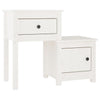 Bedside Cabinet 2 pcs White 79.5x38x65.5 cm Solid Wood Pine