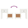 Bedside Cabinet 2 pcs White 79.5x38x65.5 cm Solid Wood Pine
