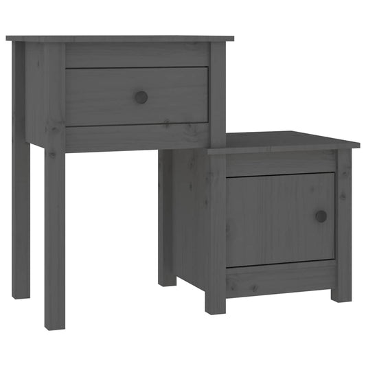 Bedside Cabinet | Grey | Solid pine wood | Medium | Bedside Cabinet