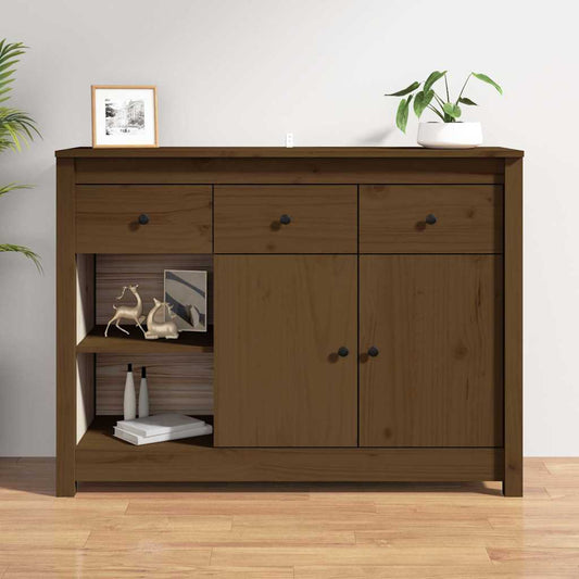 Sideboard Honey Brown 100x35x74 cm Solid Wood Pine