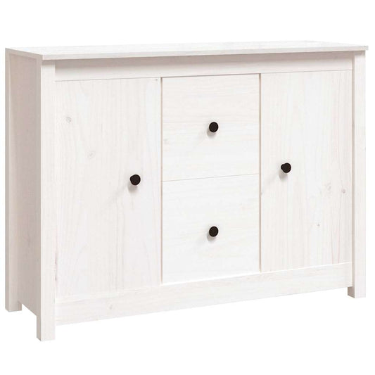 Sideboard | White | Solid Pine Wood | Medium | Sideboard | Rectangular