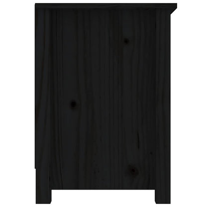 TV Cabinet Black 103x36,5x52 cm Solid Wood Pine