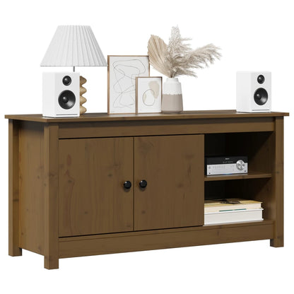 TV Cabinet Honey Brown 103x36.5x52 cm Solid Wood Pine