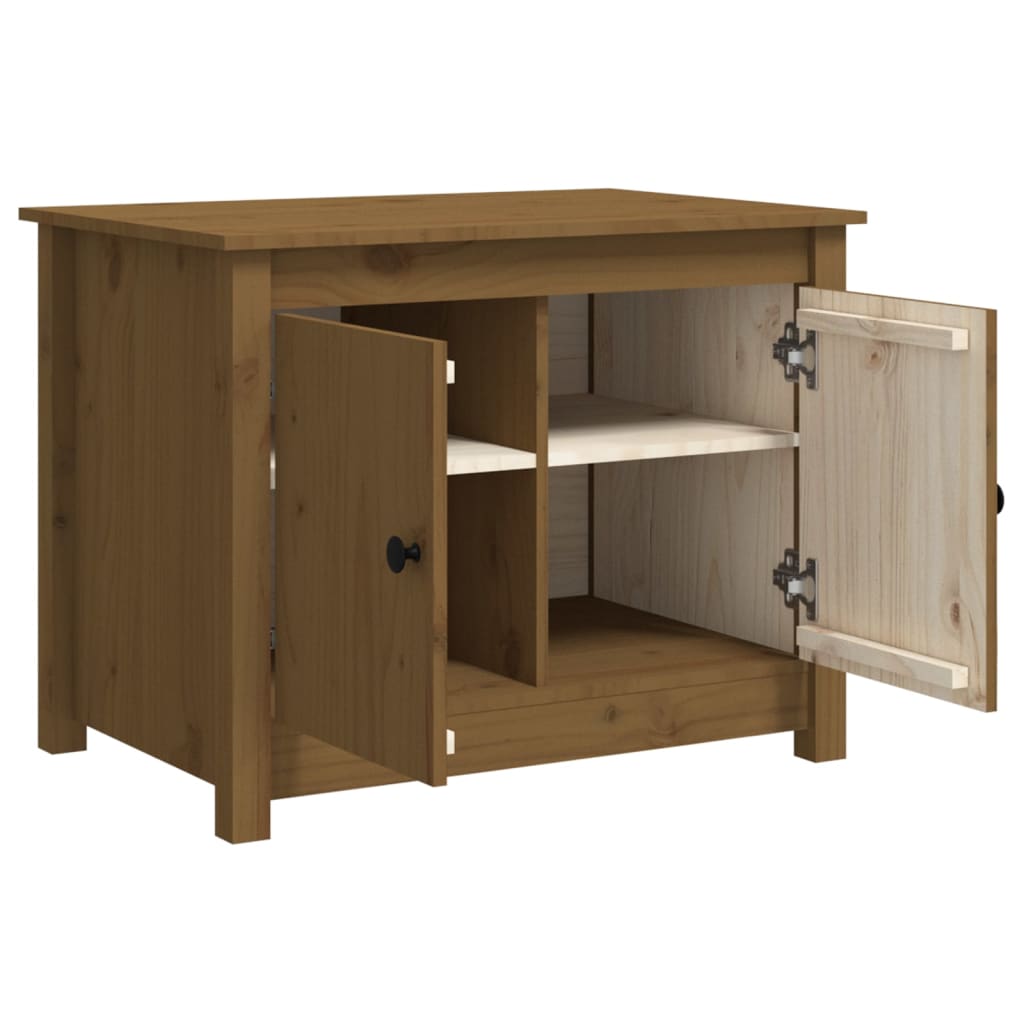 Coffee Table Honey Brown 71x49x55 cm Solid Wood Pine
