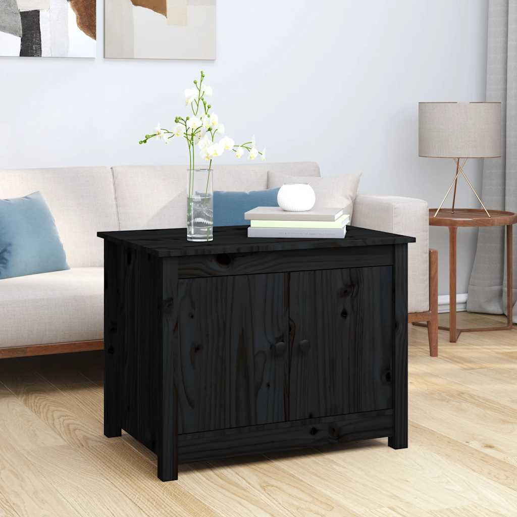 Coffee Table | Black | Solid Pine Wood | Medium | Coffee Table
