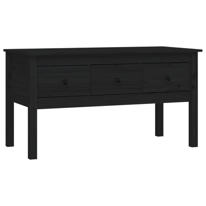 Coffee Table Black 102x49x55 cm Solid Wood Pine