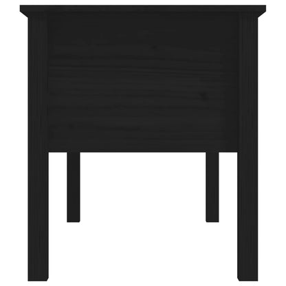 Coffee Table Black 102x49x55 cm Solid Wood Pine