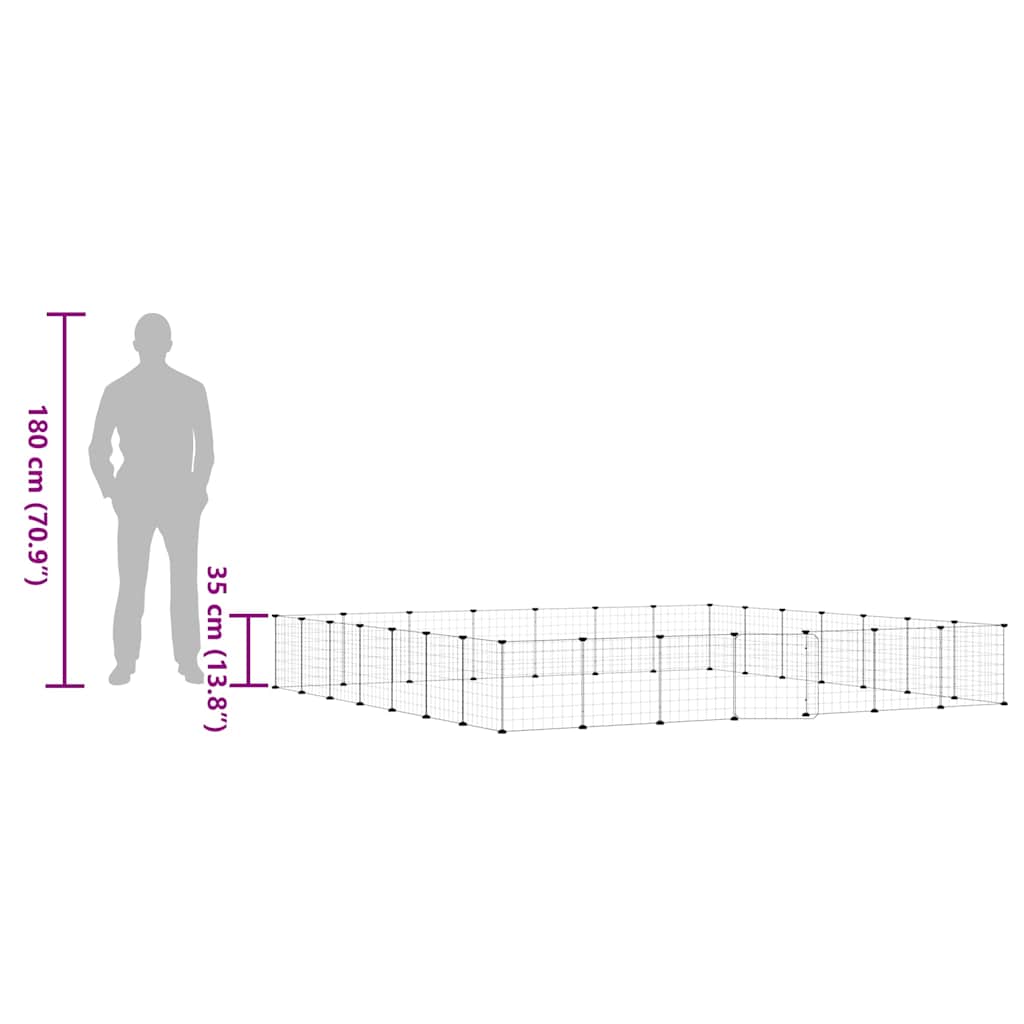Pet Cage | Black | Powder-coated steel | Large |  Durable  | Pet Cage