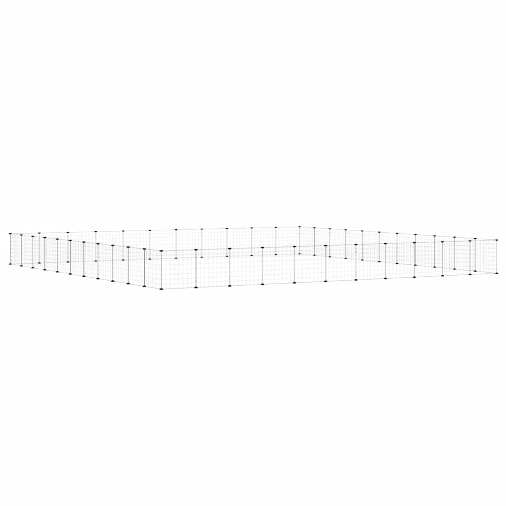 Pet Cage | Black | Powder-coated steel | 44-Panel | Modular | Pet Cage