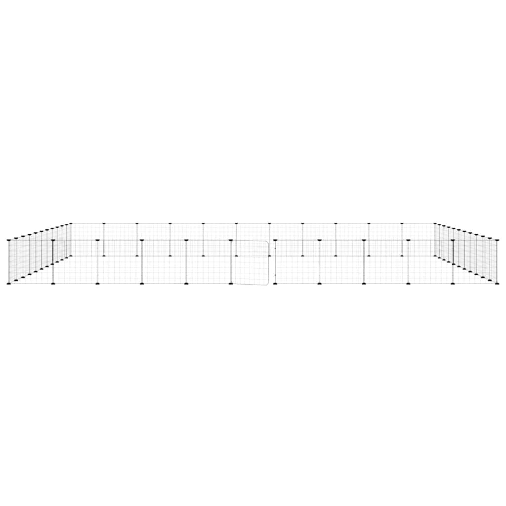 Pet Cage | Black | Powder-coated steel | 44-Panel | Modular | Pet Cage