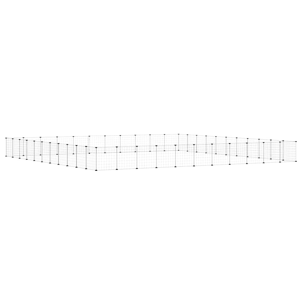 Pet Cage | Black | Powder-coated steel | 44-Panel | Modular | Pet Cage