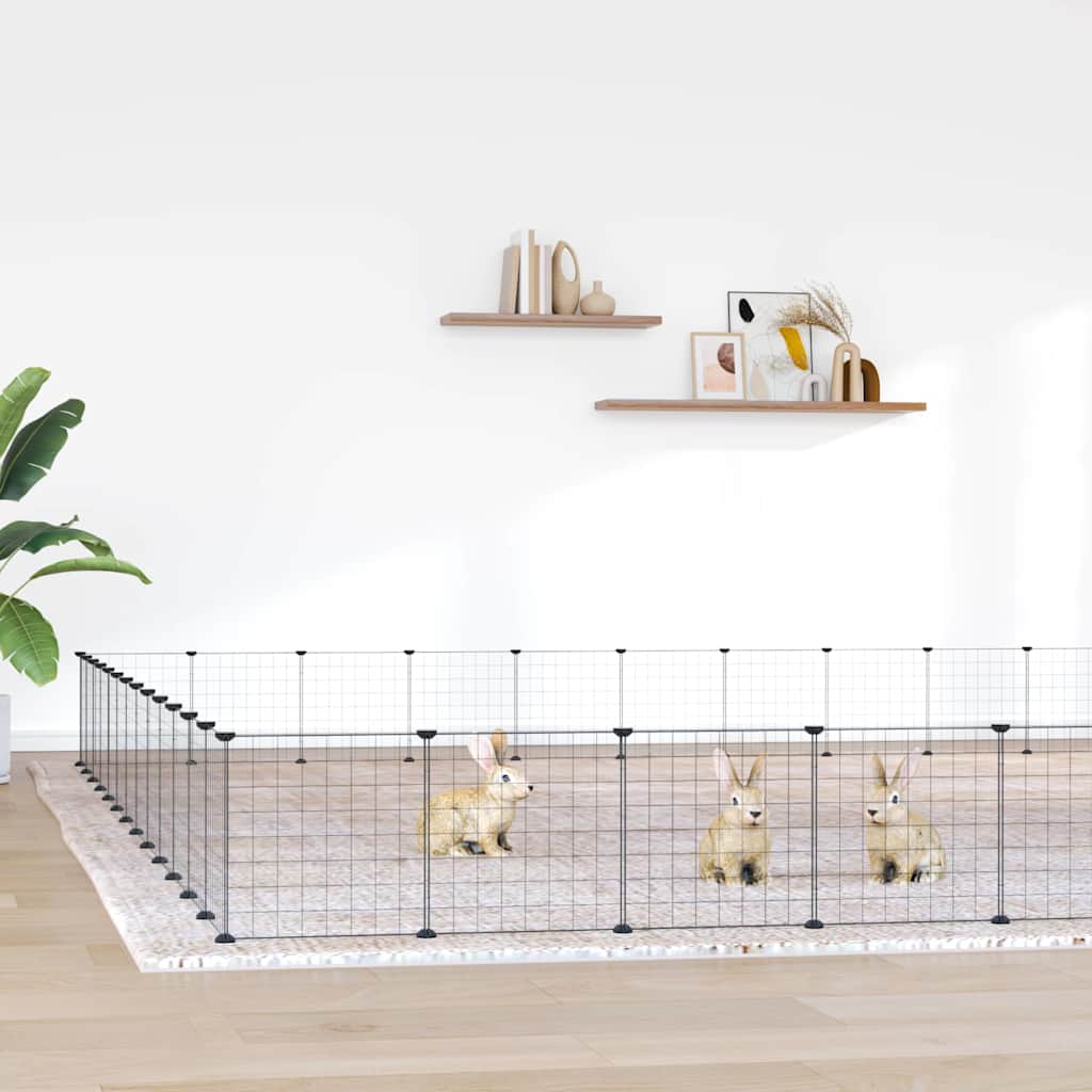 Pet Cage | Black | Powder-coated steel | Large | Collapsible | Pet Cage