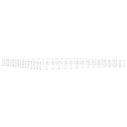 60-Panel Pet Cage with Door Black 35x35 cm Steel