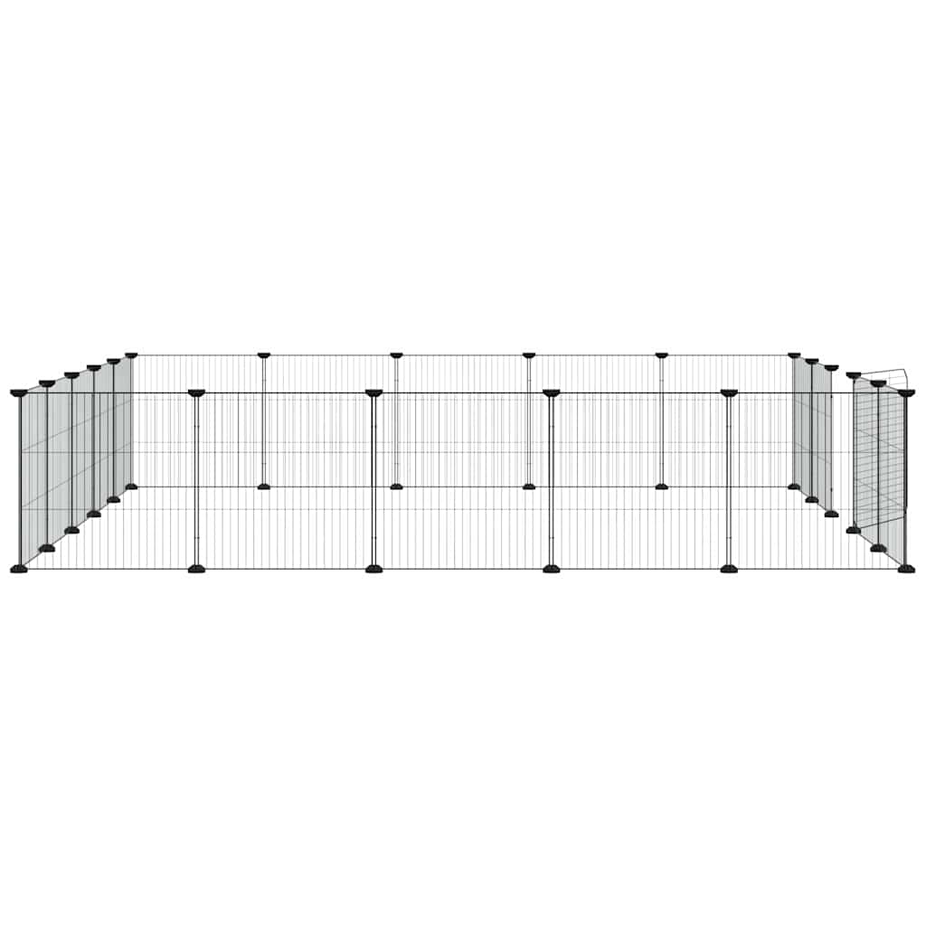 20-Panel Pet Cage with Door Black 35x35 cm Steel