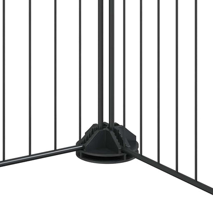 20-Panel Pet Cage with Door Black 35x35 cm Steel