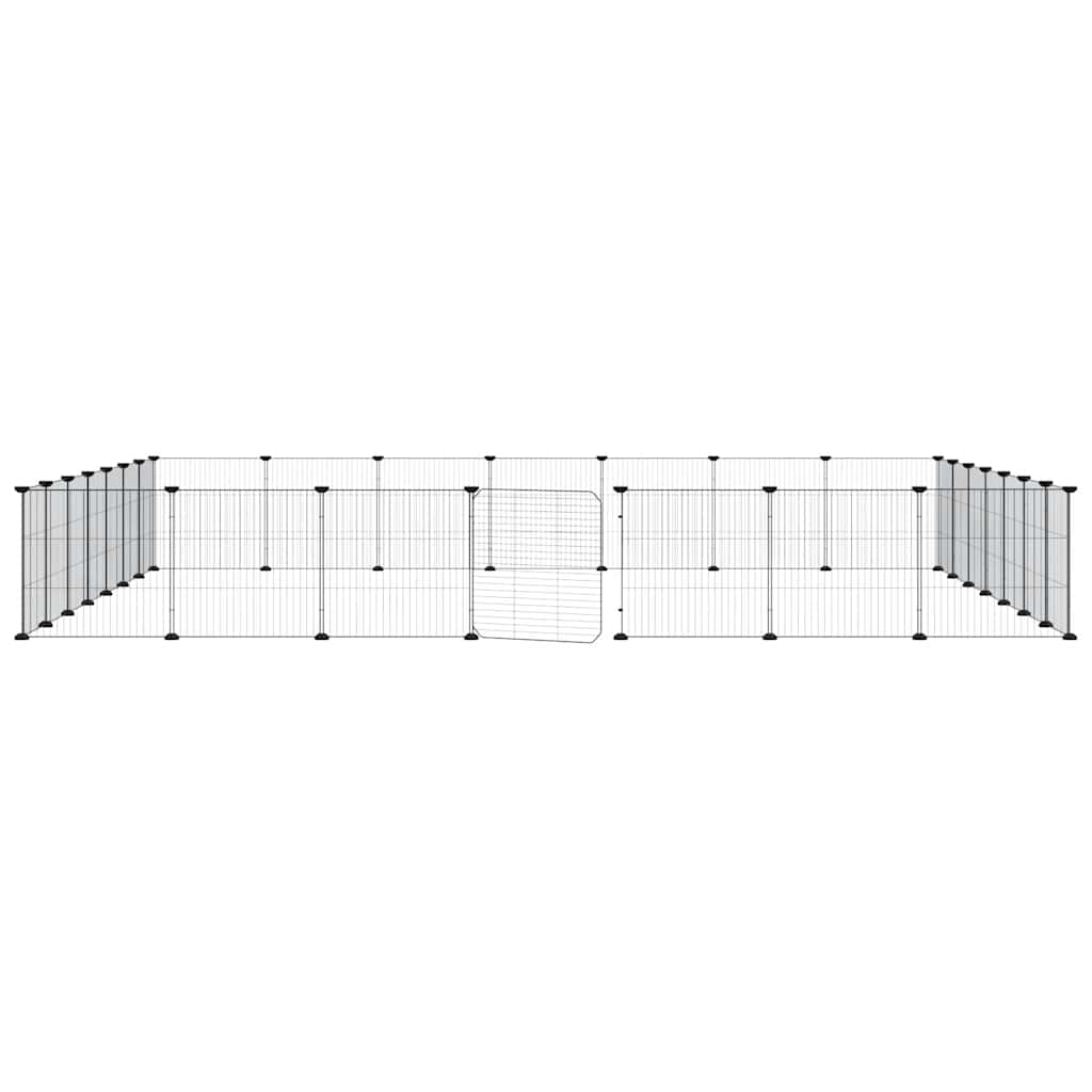 Pet Cage | Black | Powder-coated steel | Large | Adjustable Armrests