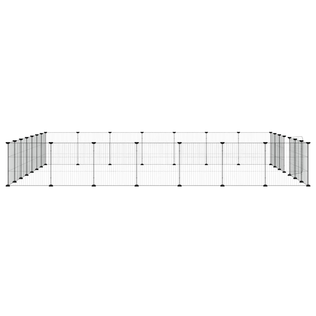 Pet Cage | Black | Powder-coated steel | Large | Adjustable Armrests