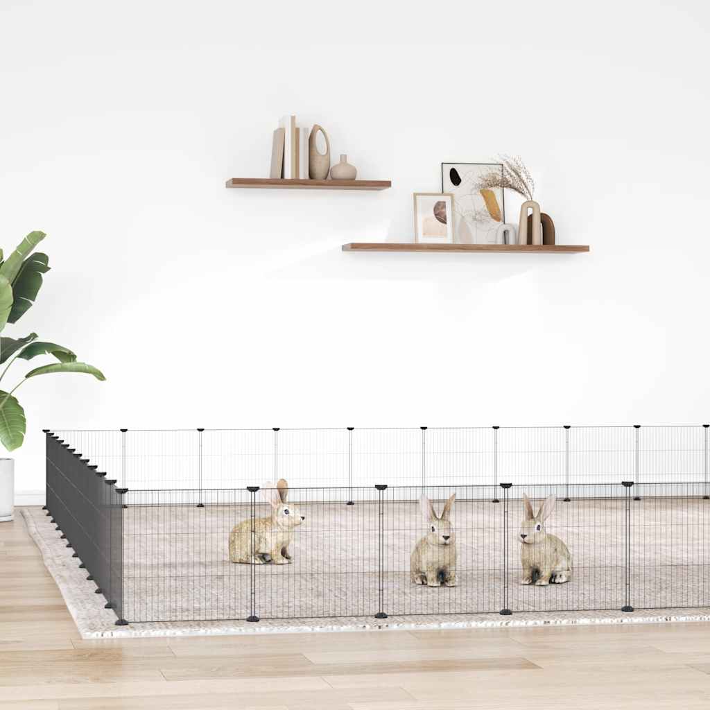 Pet Cage | Black | Powder-coated steel | DIY Assembly Size | Modular