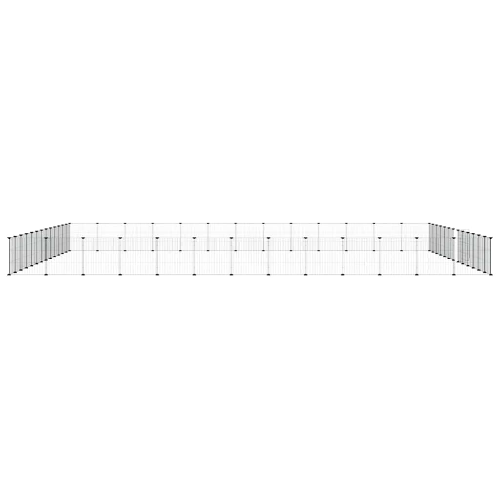 Pet Cage | Black | Powder-coated steel | Large | Adjustable Armrests