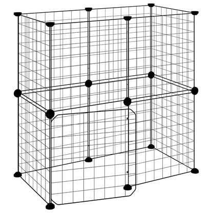Pet Cage | Black | Powder-coated steel | Adjustable size
