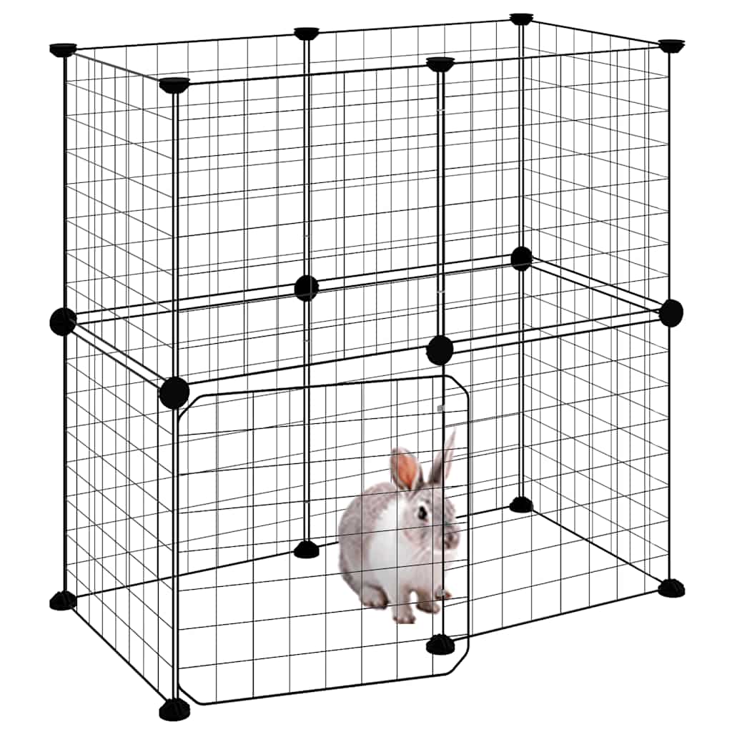 Pet Cage | Black | Powder-coated steel | Adjustable size